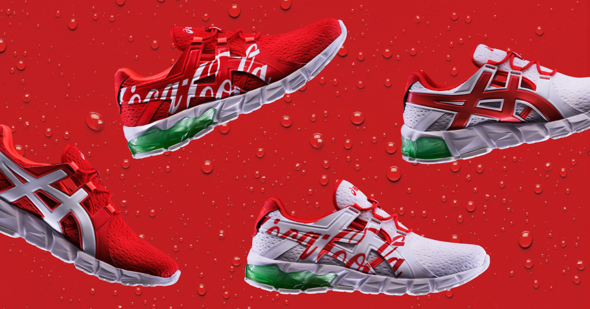 Coca-Cola x ASICS การเขย่าความคูลของเครื่องดื่มเข้ากับสนีกเกอร์จนออกมาเป็น GEL-Quantum 90