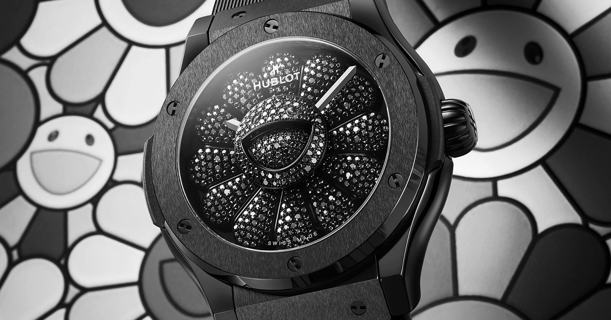 Hublot x Takashi Murakami เมื่อลุงดอกไม้สลัดความสดใสมาอยู่ในนาฬิกาข้อมือสีดำเรียบหรู