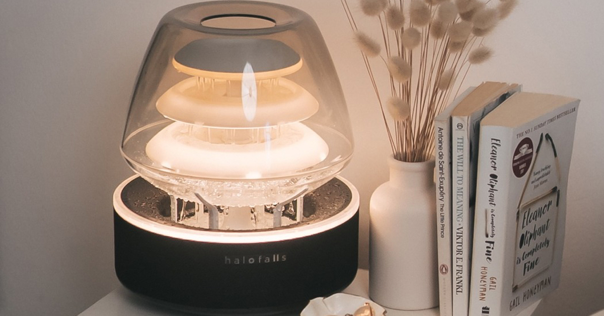 สร้างมู้ดน่าทำงานที่บ้านด้วย HaloFalls บลูทูธสปีกเกอร์ที่ให้เราเปิดเพลงเคล้าบรรยากาศน้ำตก