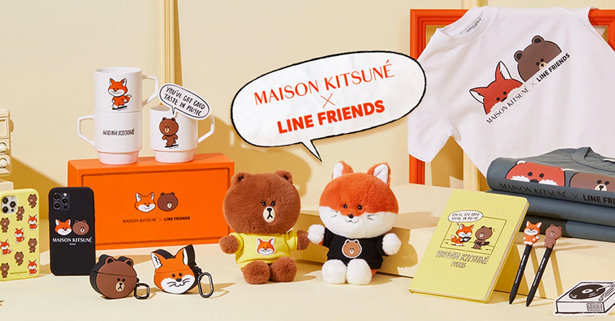 Maison Kitsuné x Line Friends คอลเลกชันพิเศษ บอกเรื่องราวการพบกันของหมาจิ้งจอกกับหมีบราวน์ในปารีส