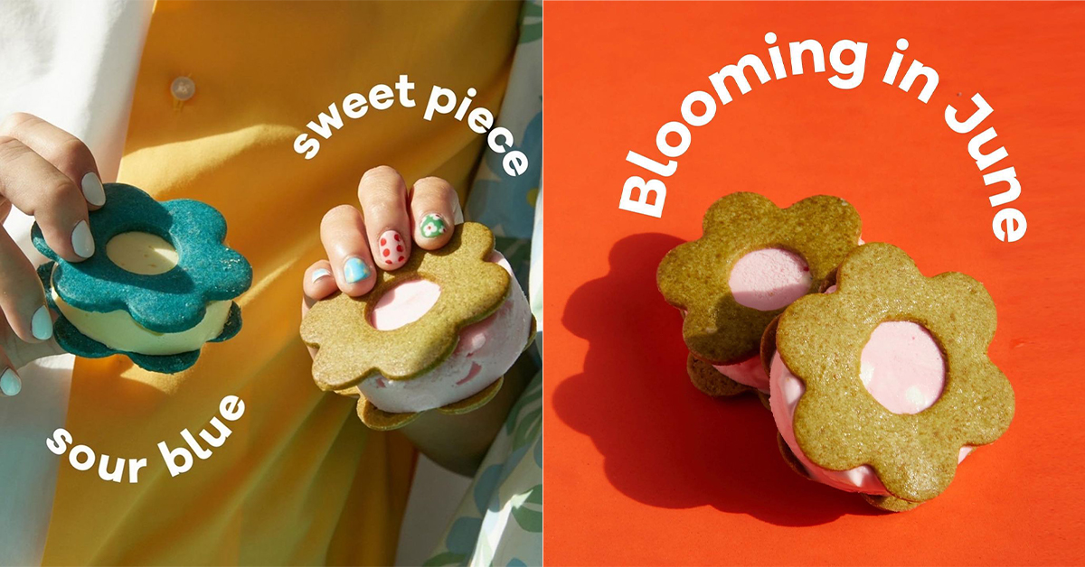 ชวนไปชิมเมนู Blooming in June ไอศกรีมแซนด์วิชรูปดอกไม้ฉลอง Pride Month จาก Kintaam x Old Day Bloom