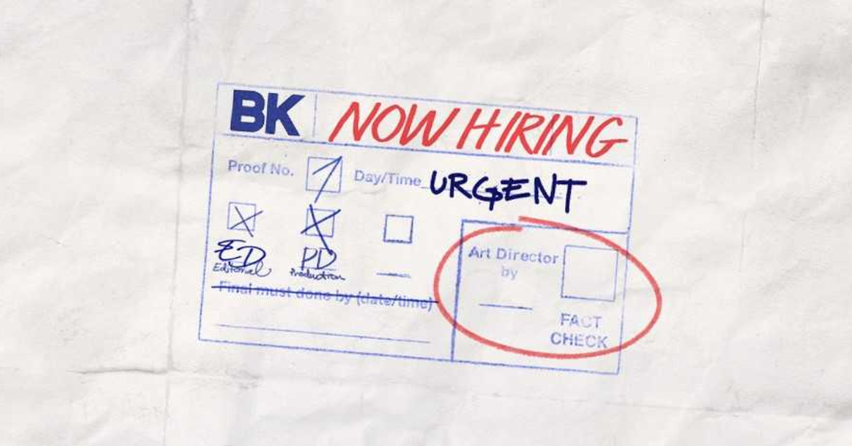 BK และ Soimilk กำลังตามหา Art Director ฝีมือดี