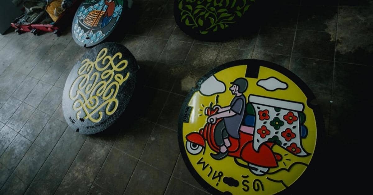 ตามไปดูฝาท่อไทยแถวคลองโอ่งอ่าง ที่สวยไม่แพ้ฝาท่อในญี่ปุ่นแล้ว