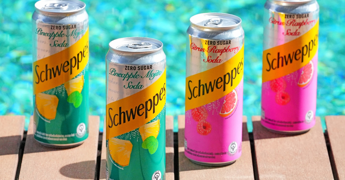 Schweppes เปิดตัว 2 รสชาติใหม่ ไร้น้ำตาล Pineapple Mojito & Citrus Raspberry