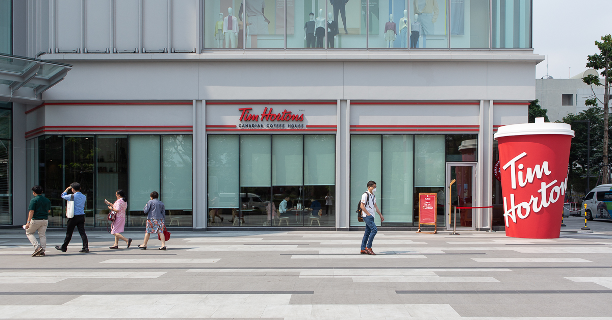 ชวนไปชิม Tim Hortons แบรนด์กาแฟและเบเกอรีจากแคนาดา ประเดิมสาขาแรกในไทยที่ Samyan Mitrtown