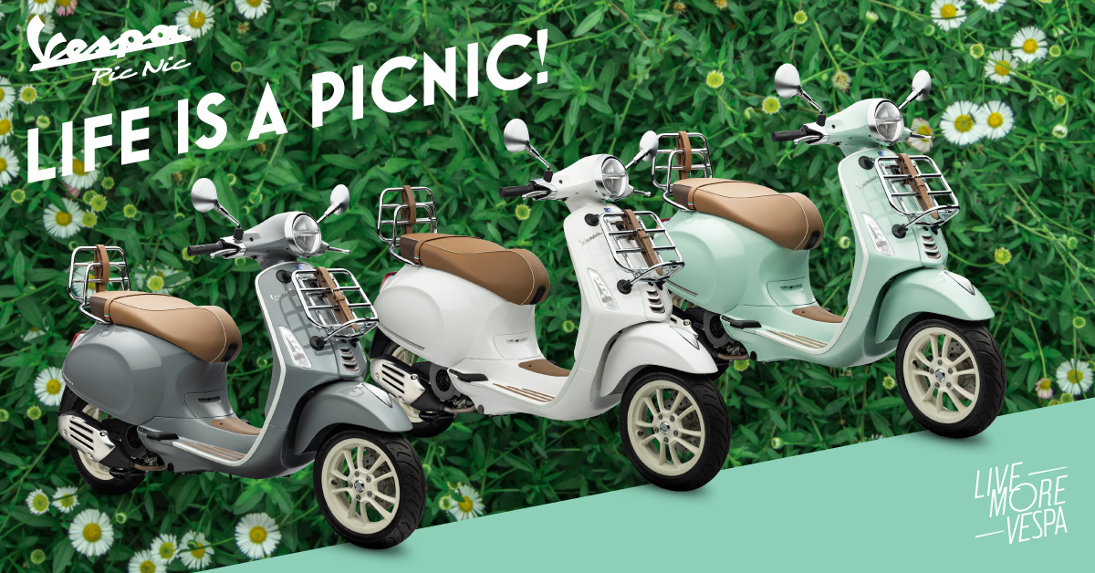 น่ารัก ปุ๊กปิ๊ก ไปปิกนิกกันเถอะ! Vespa Primavera 150 i-get ABS Pic Nic Edition อีกระดับของการขับขี่แบบคิวต์ ๆ