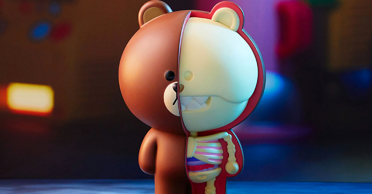 คนจะเท่ ต้องเท่จากภายใน: LINE FRIENDS x Mighty Jaxx ไอเทมลิมิเต็ดที่พาพี่หมีบราวน์มาเผยให้เห็นถึงโครงกระดูก